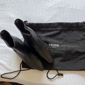 Brand new Celine  Chelsea leather black  Booties - Size 38.5